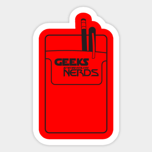 Geeks versus Nerds Logo (Black) Sticker